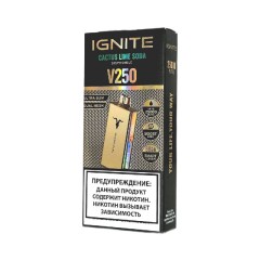 Электронная сигарета Ignite V250 Gold 25000 - Cactus Lime Soda (Кактус лайм содовая)