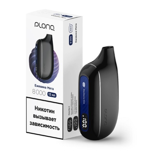 Электронная сигарета Plonq Max Smart Blackberry Mint (Плонг Макс Смарт Ежевика Мята)