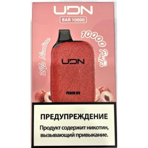 Электронная сигарета UDN BAR 10000 Peach Ice (УДН Бар Персик Лёд)