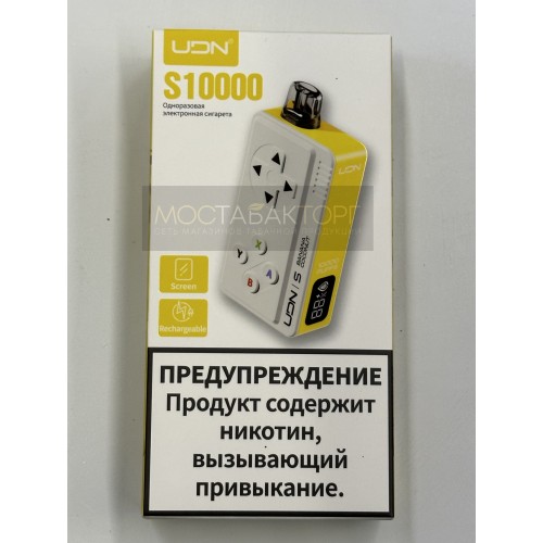 Электронная сигарета UDN BAR S 10000 Banana Coconut (УДН Бар Банан Кокос)