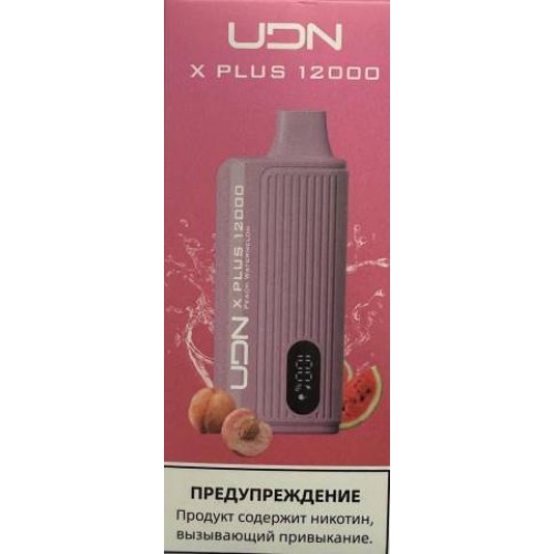Электронная сигарета UDN X Plus 12000 Персик Арбуз