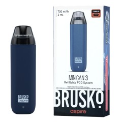 Перезаправляемая Под-Система Бруско Миникан 3 (Brusko Minican 3) 700 mah, Тёмно Синий